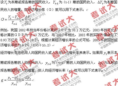 2009年統計師中級經濟增長與經濟波動