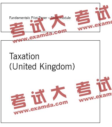 ACCA F6_UK 考官模擬題