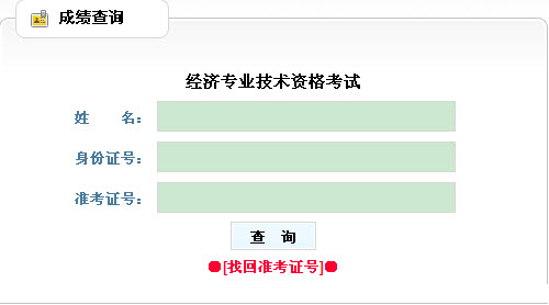 貴州2011年經濟師考試成績查詢入口