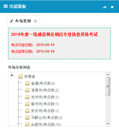 2015年安徽一級建造師考點分布地圖